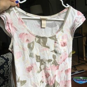 H&M Pink Floral T-Shirt